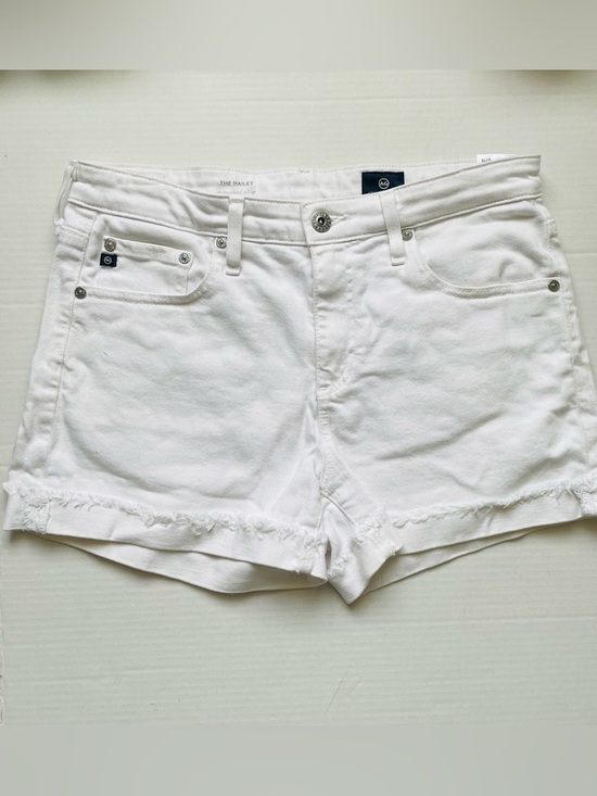 Ag Adriano Goldschmied Pants - AG Adriano Goldschmied White Frayed Hem Denim Shorts